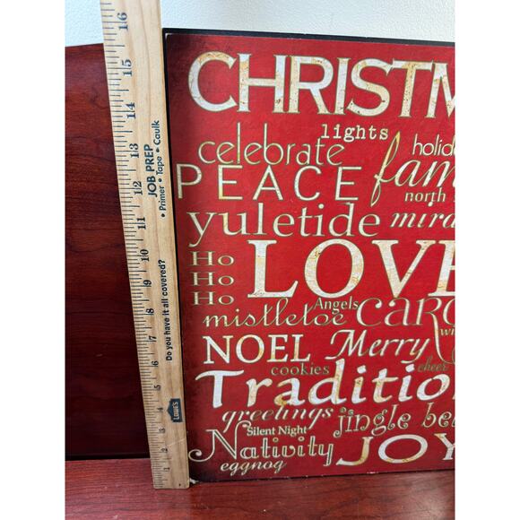 Hobby Lobby 2013 Heartland Holiday Sign 16" x 12" Christmas Words Sayings - Picture 2 of 9